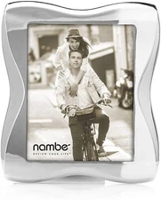Nambe Bella Collection Picture Frame, Holds One 8" x 10" Photo - Silver