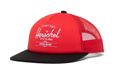 Herschel Whaler Mesh Hat Kids Cap Accessoire Rot Schwarz Neu