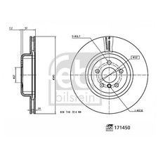 Image of Febi Bilstein Brake Disc - 171450