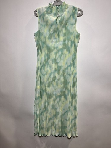 Women's Watercolor Plisse Midi Dress - Future Collective Floral Green XXL - Picture 2 of 2