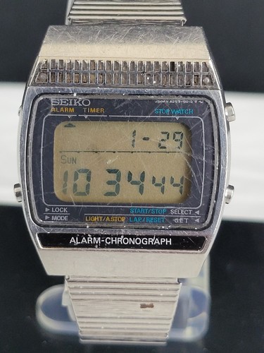 Vintage Seiko A259 5010 Japan Water Resistant Square Herren Silber Uhr LÄUFT - Bild 2 von 8