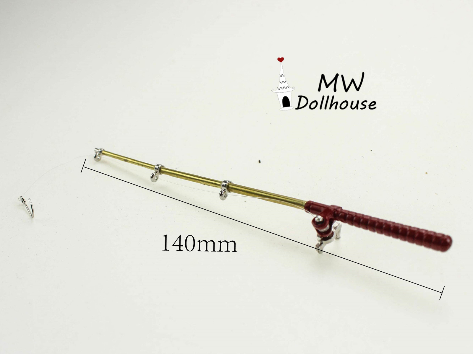 1/12 1/6 Scale Dollhouse Miniatures Fishing Pole Metal Accessories Soldier  Tool