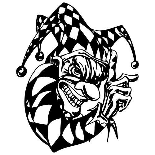 6.1" SINISTER CLOWN Vinyl Decal Sticker Car Window Laptop Halloween Creepy Scary - Picture 24 of 25