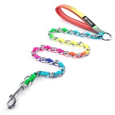 Chew Proof Dog Leash 3.3 FT Stainless Steel Dog Leash Metal Training Dog Leas...
