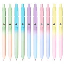 UIXJODO Gel Pens 10 Pcs Black Ink Pens for Women 0.7mm Medium Point Smooth Wr...