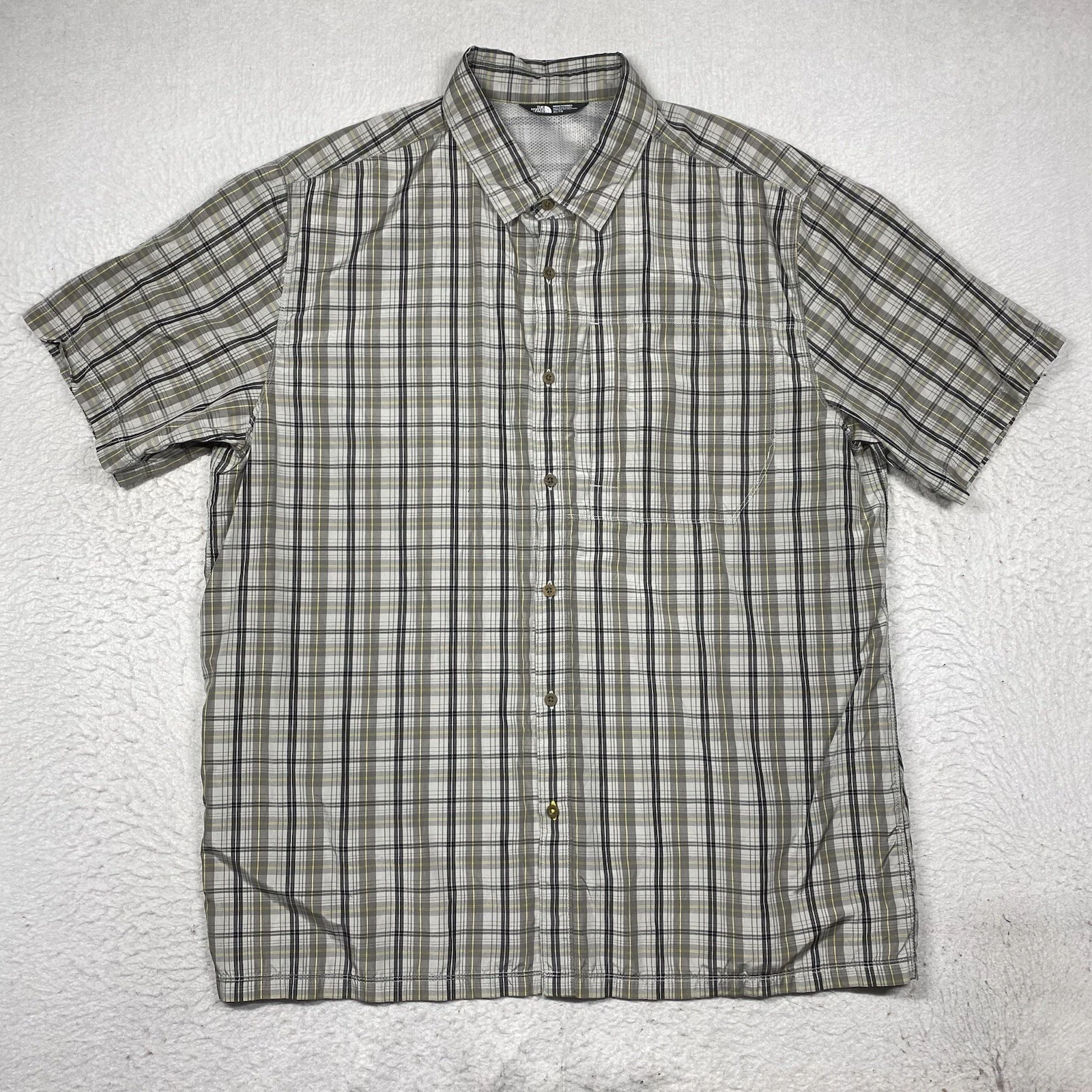 The North Face Shirt Mens XL Multicolor Plaid Button Up Short Sleeve Adult