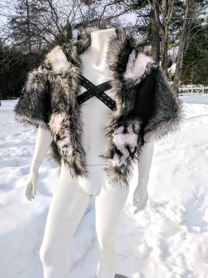 Fur Coat Shrug Shawl Game of Thrones Costume - Image 4 of 4