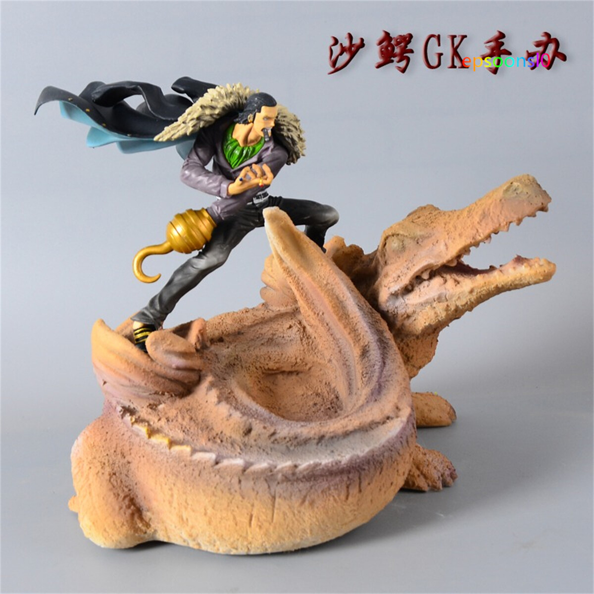 Japan Anime Character Sir. Crocodile PVC Figure W/ Base Model