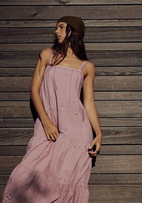 NWT ZARA SS23 WOMEN OPENWORK EMBROIDERED DRESS PALE PINK