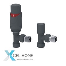 Grey Thermostatic Radiator Valve – Premium Brass Control with Sleek Grey Finish