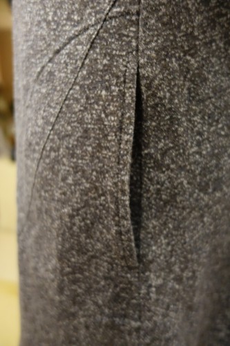 Soft Surroundings Pullover Comfy Dress Grey White Trim Pockets PXS - Picture 6 of 8