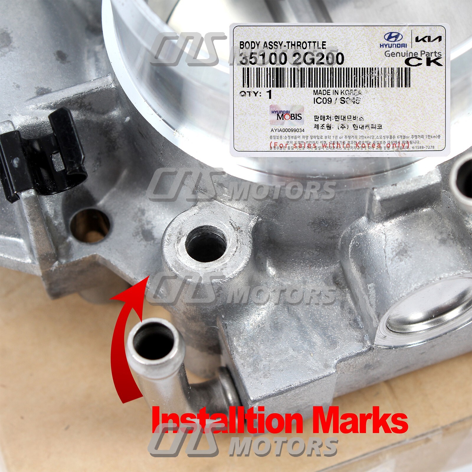GENUINE Throttle Body Fits 20102013 Kia Forte 2.0L 2.4L OEM 351002G200