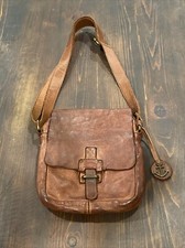 Harbour 2nd Marlies Flap Crossbody Cognac Brown Distressed Leather Bag / Purse