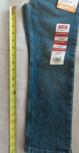 Wrangler Boys Slim Fit Jeans Adjustable Waistband Blue Jean 6 Regular - Picture 10 of 12