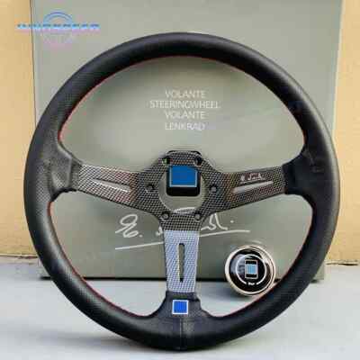 350mm 14inch Carbon Fiber Steering Wheel JDM Racing Leather Sim Steering Wheels