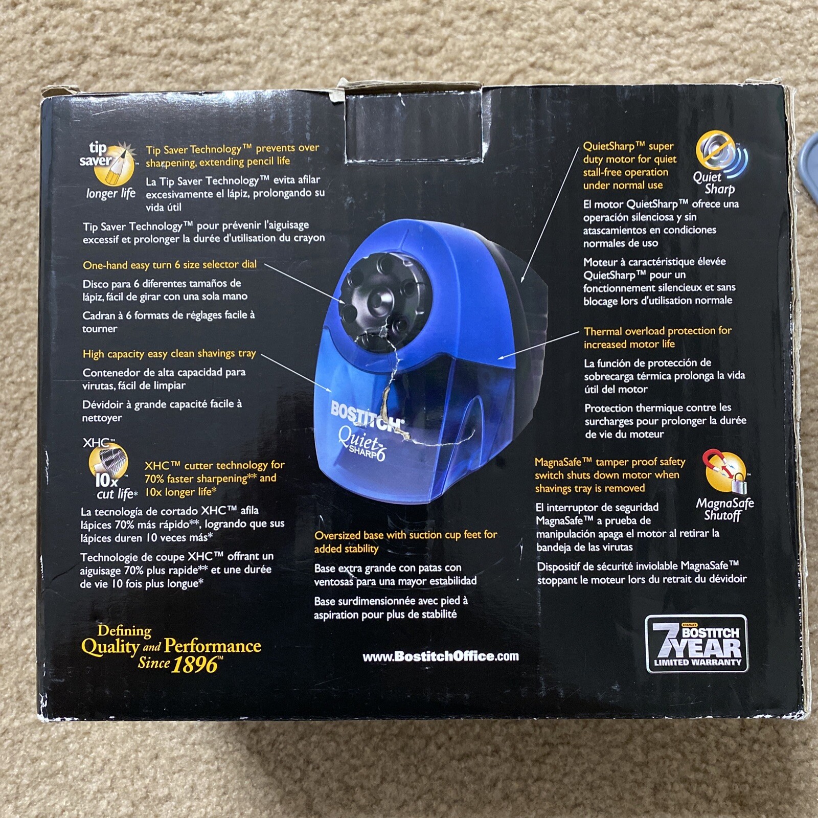 Stanley Bostitch Professional QuietSharp 6 Electric Pencil Sharpener