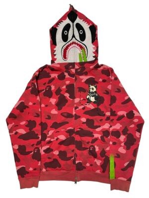 アベイシングエイブ　パンダ　パーカー　トマトスープ BAPE Panda full zip hoodie a bathing ape black 1st camo Size