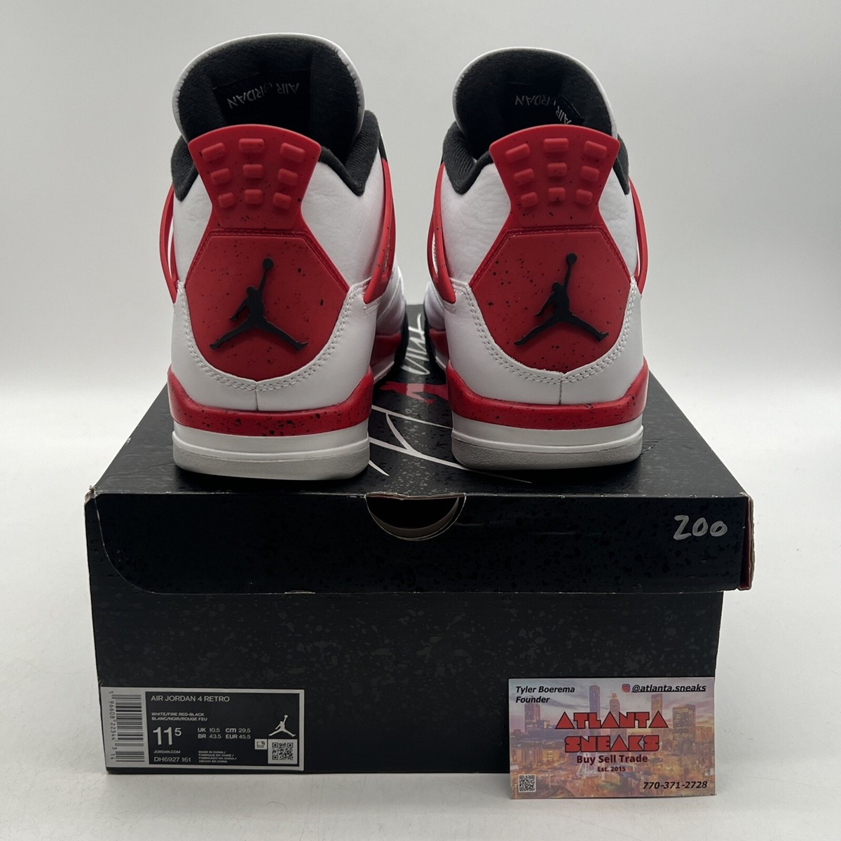 Size 11.5 - Jordan 4 Retro Mid Red Cement White Red Black (DH6927