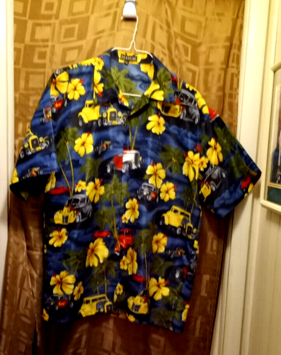 Hot August Nights Theme. Button Up Shirt. Size XL. Ferugini. Very Colorful. EUC. - 第 1/11 張圖片