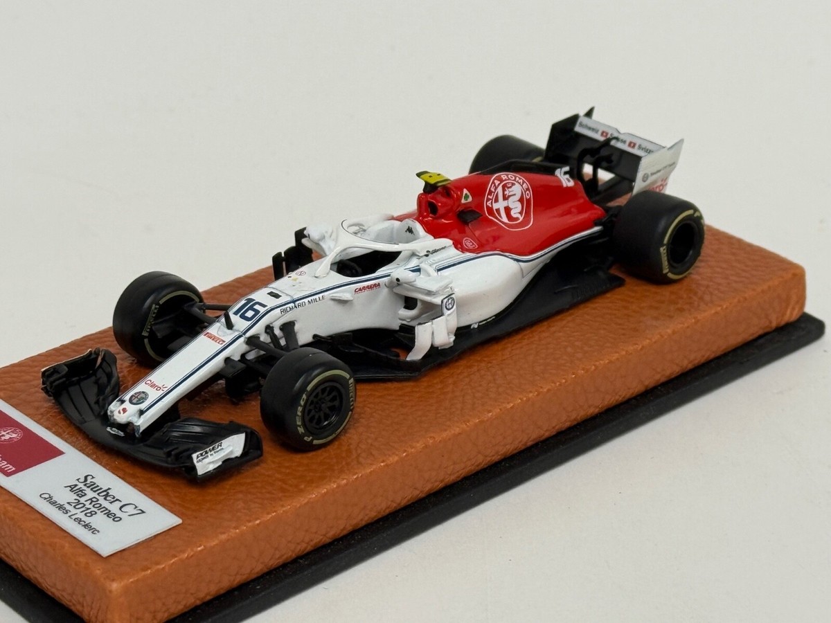 1/43 Sauber C7 from 2018 F1 Season of Charles Leclerc Leather base