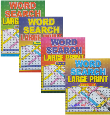 A4 Large Print Word Search Puzzle Book Books (57 - 228 PUZZLES)  BK 45 - 48