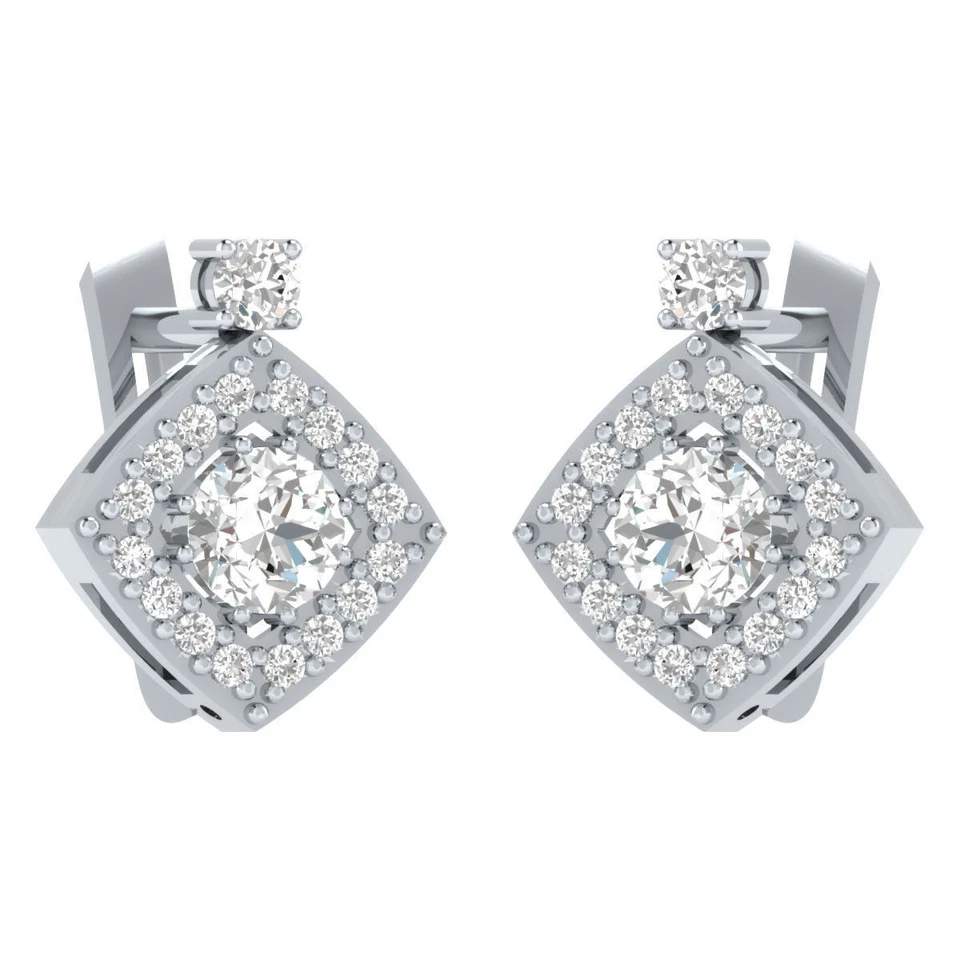 1.20 KT Trasparente Moissanite Goccia Orecchini Con 925 Argento Sterling Per Da - Immagine 2 di 2