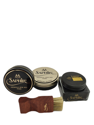 Medaille D'Or Luxus Schuhpflegeset mit Saphir Medaille D'Or Pomade, Pate de Luxe