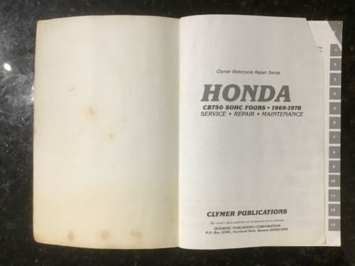 HONDA CB750 Fours SOHC Models 1969 to 1978 SERVICE REPAIR MANUAL BY CLYMER - Picture 2 of 7
