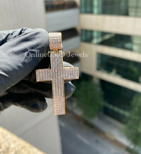 VVS Moissanite Diamond Cross Pendant 