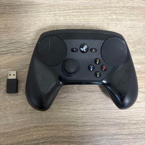 Steam Wireless Game Controller For PC Model 1001 Black Tested Used No Box Japan