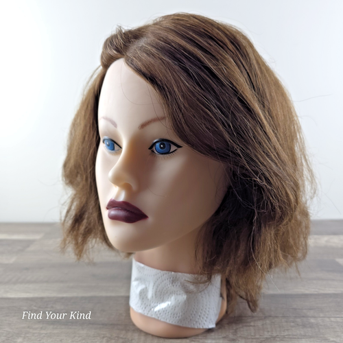 Vintage CLIC COSMETOLOGY Practice Mannequin Head - Hairdresser - Real human hair - Picture 3 of 9