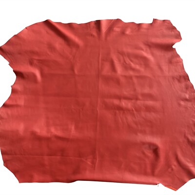 Red Lambskin Leather Hide Thin Soft Easy to Sew Crafting Upholstery DIY Material