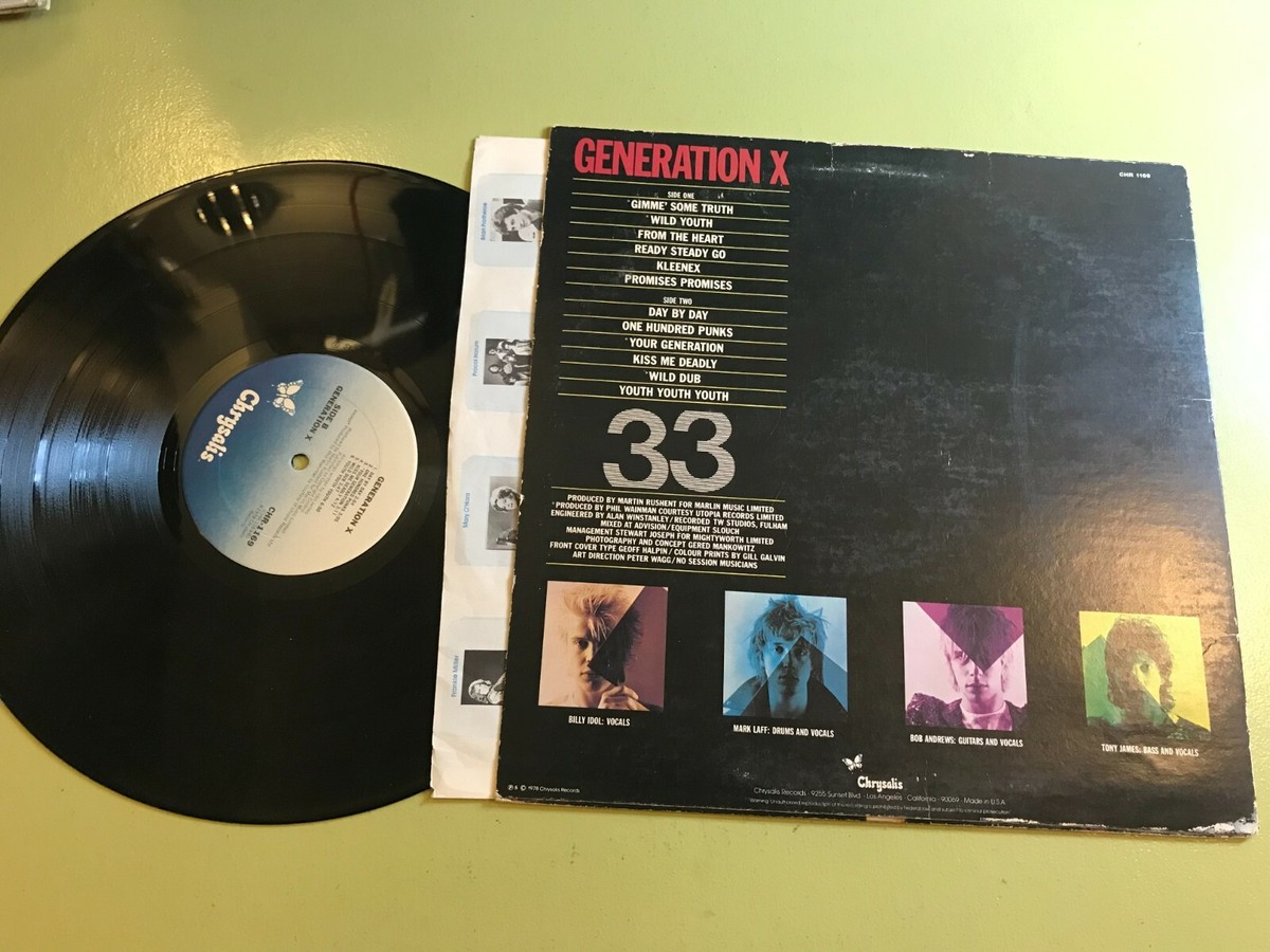 GENERATION X s/t '78 debut 1st LP chr1169 billy idol self