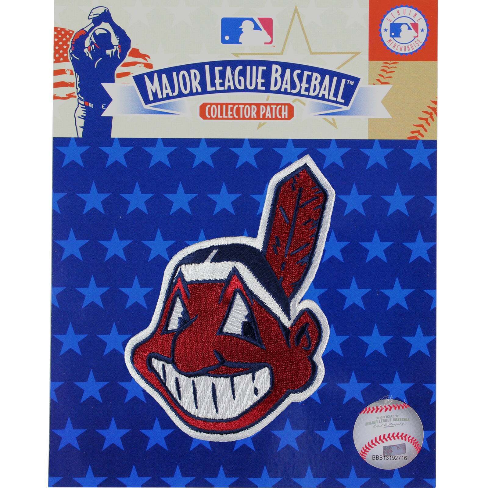 Cleveland Indians Chief Wahoo Jersey Sleeve Official MLB Logo Patch