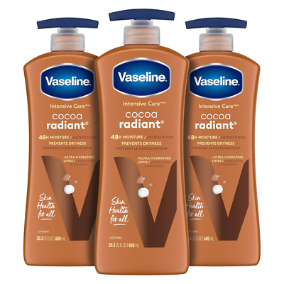 Vaseline Intensive Care Cocoa Radiant Glow Body Lotion Dry Skin