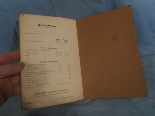 Caterpillar Parts Book - NO. 8 Ripper - S/N 98E1-UP, 59G1-UP 1969 - Picture 6 of 7