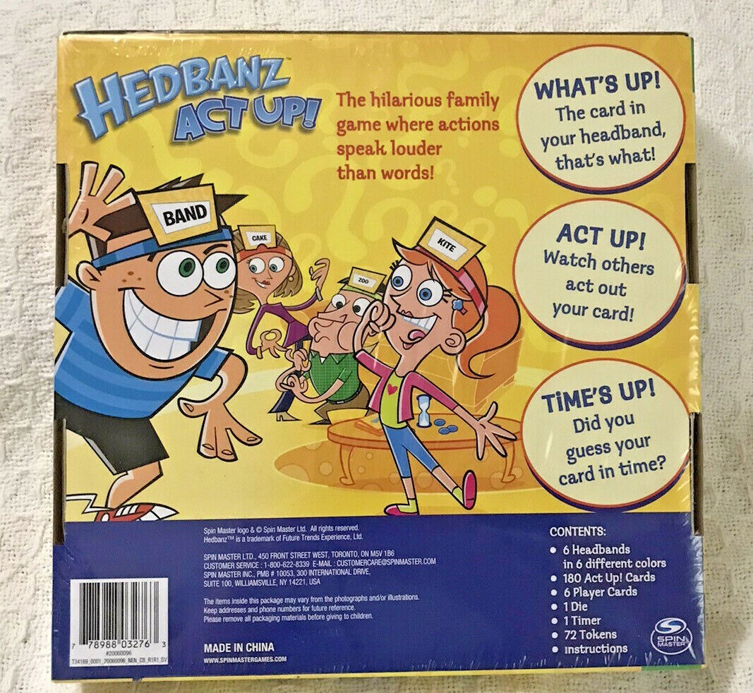 Hedbanz Act Up The Fast Acting Family Board Game.Spin Master Games NEW