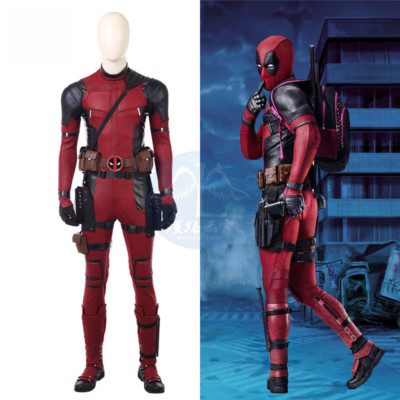 Deadpool 2 Wade Cosplay Kostüm Deadpool komplettes Set Halloween Outfit maßgeschneidert