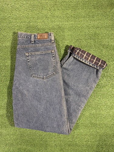 LL Bean Flannel Lined Insulated Relaxed 