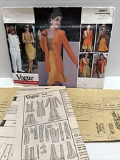 Vintage Vogue 2907 Career Wardrobe Size 18 20 22 Uncut New Jacket Dress Top