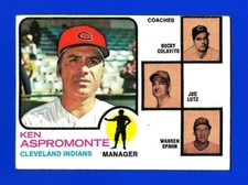 1973 Topps SET BREAK #449 KEN ASPROMONTE w/ROCKY COLAVITO EXMINT (SB2)