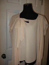 Rachel,Rachel Roy,Pink,Flowing Short Slv,Keyhole,Scoop Neck,Oversized,S-XL