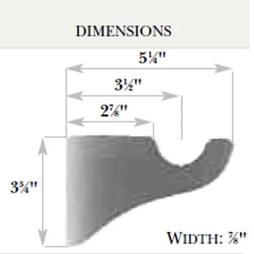 Soporte de retorno Kirsch Wood Trend Classic 3 1/2": poste de 1 3/8", roble inmobiliario 5611eg820 Foto 2 de 4