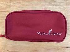 Young Living Essential Oil Case Bag Red Zipper Holds 5ml/15ml Bottles Empty