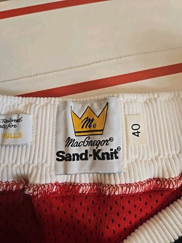 1980s Vintage NBA Chicago Bulls Sand Knit Shorts Size 40 Rare Authentic - Picture 19 of 24