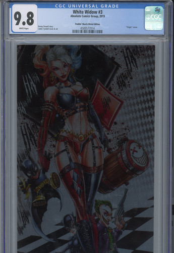 White Widow #3 (2019) Absolute CGC 9.8 Tyndall Puddin' Shorts Metal Variant