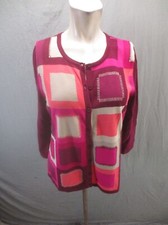 NWT Christopher Banks Size M Womens 100 Cotton Hand Embroidered Cardigan 645