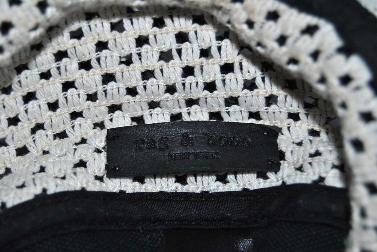NWOT RAG & BONE Cruise Summer Net Bucket Hat Black Women