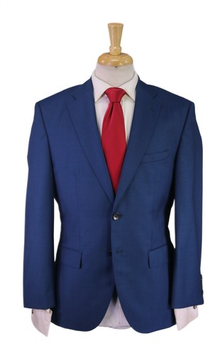 Hugo Boss Johnstons/Lenon Current Royal Blue Woven Regular Fit Wool Suit 38S
