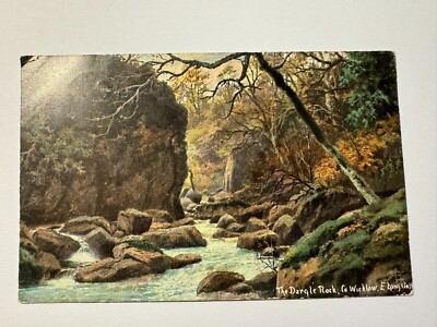 Antique Irish Postcard - The Dargle Rock, Bray, County Wicklow